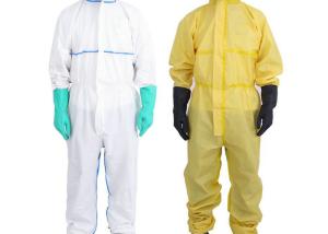 China Dust Proof Full Body Disposable Coveralls Prevent Invasion For Staff factory
