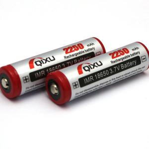 China NEWEST QIXU IMR 18650 2250mAh 3.7V High Drain LiMn Battery(button Top) factory