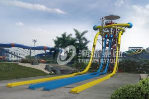 China Large Fiberglass Water Slides with Stainless Steel Equipment for Amusement Park factory