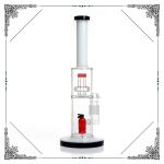 14'' Straight Glass Bongs America Red Extinguisher / Birdcage Percolator