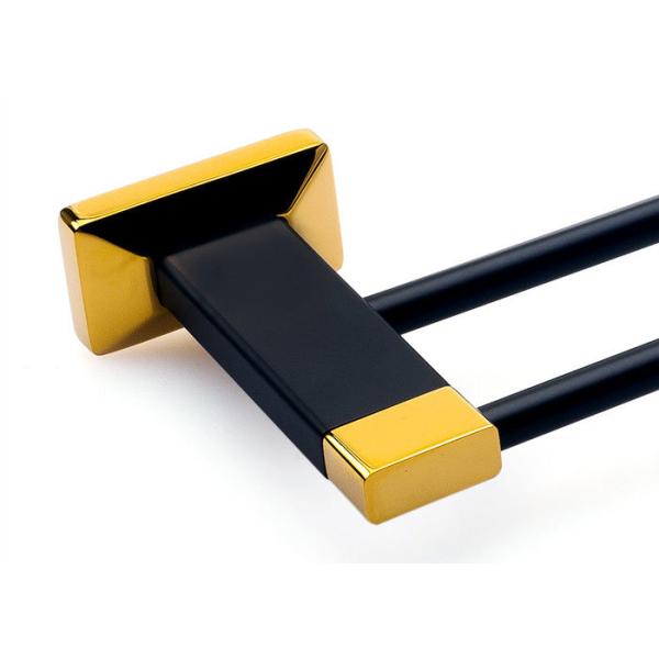Solid Brass Bathroom Accessory Double Bathroom Towel Bar With Gold Plated
