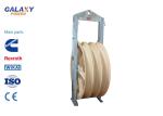 Three Nylon Wheel Conductor Cable Stringing Blocks For Transmission Line