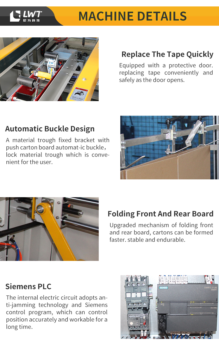 Automatic Carton Box Case Opening Erecting Unpacking Machine Erector Machine