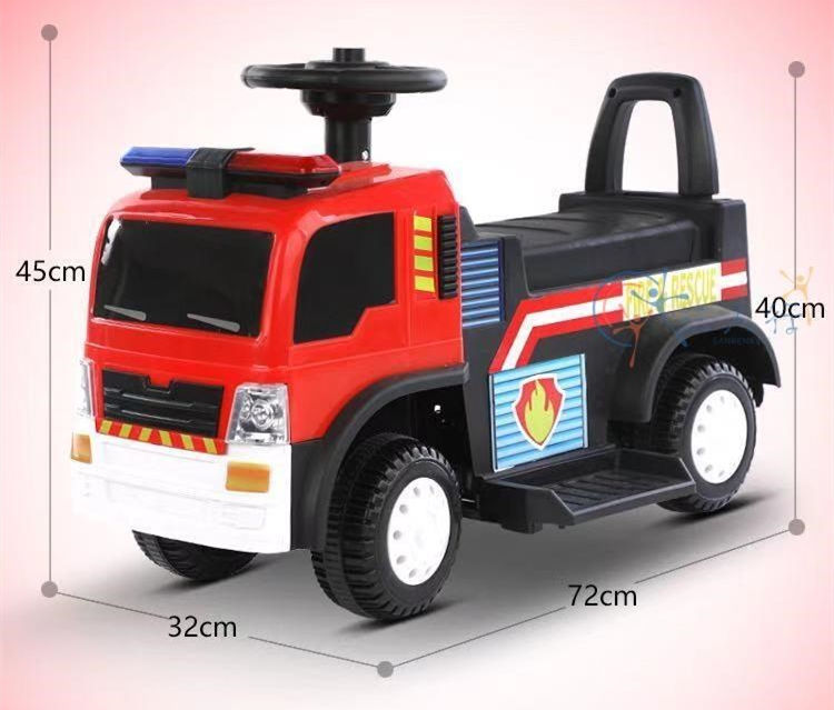 Red White/White/Red 6V Electric Ride On Cars for Kids Simulation Siren Lighting and Music