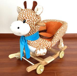 China Professional Cute Plush Giraffe Animal Baby Rocking Chair Customized Patterns factory