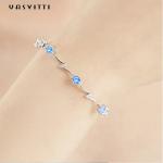0.14oz 0.2m Sterling Silver Jewelry Bracelets Fiancée Adjustable Bangle Bracelet
