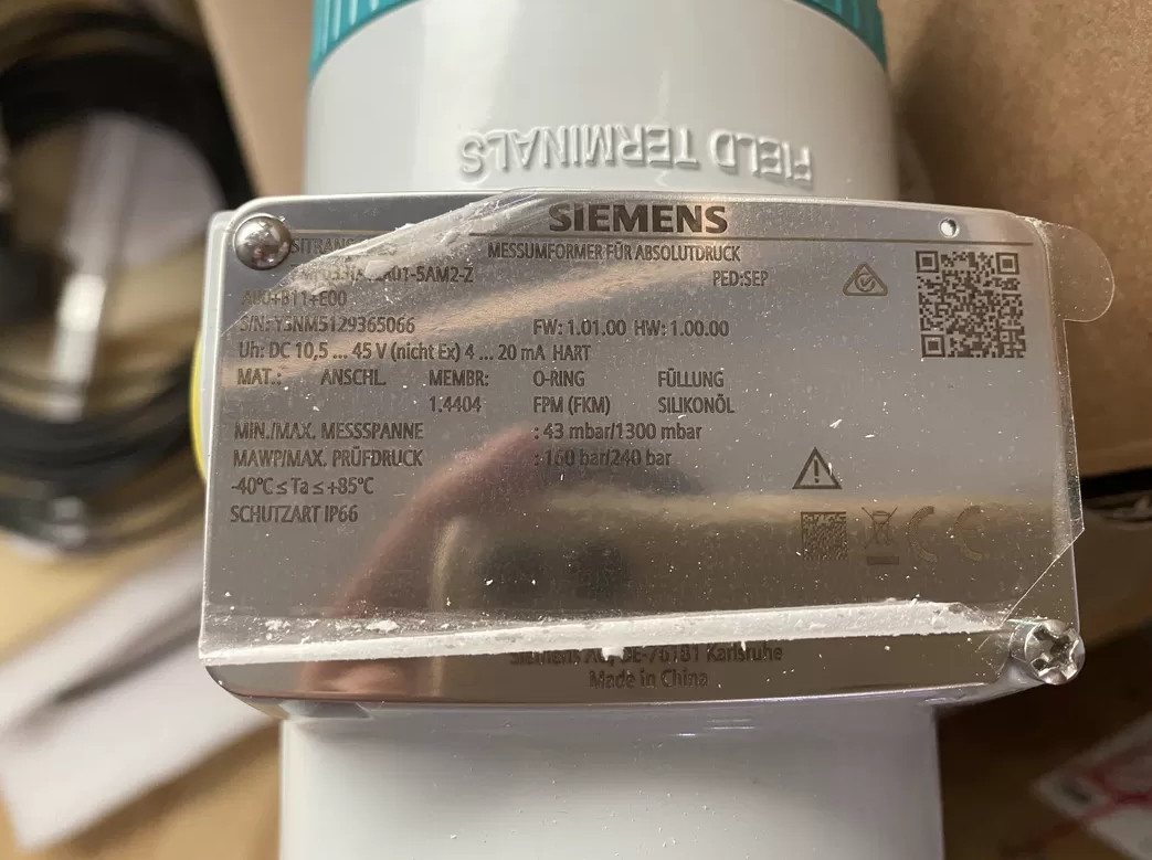 HART SITRANS SIEMENS PLC Products 7MF0330-1LR01-5AM2-Z A00+B11+E00