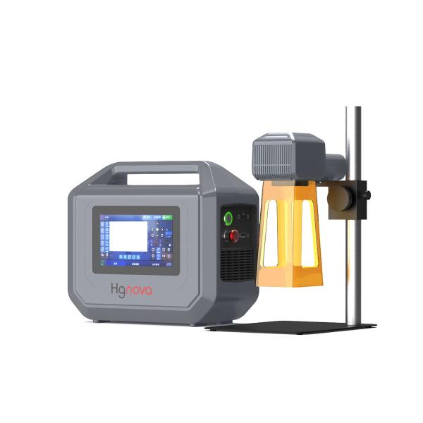 China Portable 20W 30W 50W Handheld Laser Marker Engraver Fiber Laser QR Code Etching Machine with Tabletop Stand for Metal Marking factory