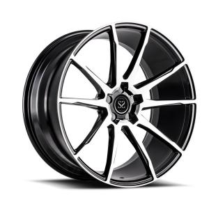 China 2 Piece Forged Super Sport Car Rims Matte Black Staggered 20 Inch factory