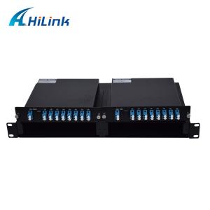 China 1U Rack DWDM MUX DEMUX 16CH CH35-CH50 Single Fiber LC UPC Connector factory