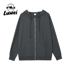 China Designer Custom Streetwear Sweatshirts Slim Fit Graphic 100% Cotton Moletons Thin Drawstring Unisex Hoodie factory
