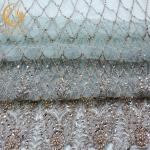 Beaded Nice Lace Fabric Exquisite 91.44cm Length Types Of Handmade Lace