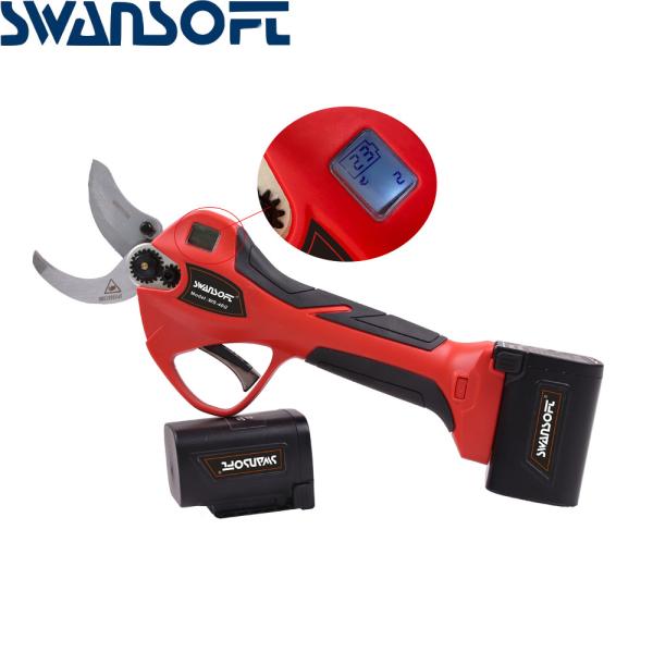 Finger protection and LED electric battery powered portable pruning shears 4.0CM