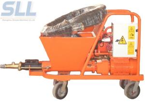 China Wall Wet Mortar Gun Cement Plastering Machine Mortar Spraying Plastering Tool factory