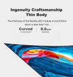 55inch Custom full color curved screen thin flexible advertising display LED