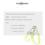 Training Led Dog Harness Glowing Security Pet Safety Fluorescent Soft USB