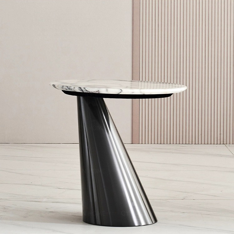 Stainless Steel Marble Top Sofa Side Table Telephone Table