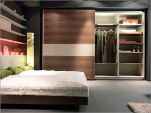 China wood grain MFC wardrobe factory