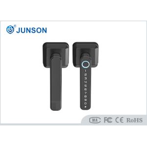 Black Square Handle Fingerprint Door Lock Tuya APP With Quick LockIdentification