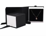 Small Fancy Paper Wedding Ring Holder Box Jewelry Rigid Cardboard Box With Flap