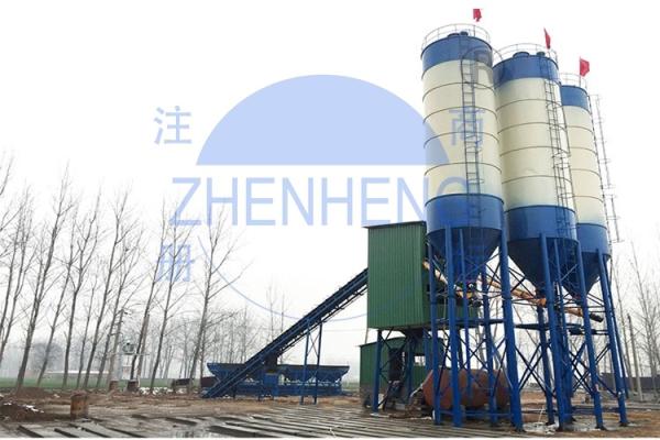 Electric Belt Type HZS60 Concrete Batching Plant Concrete Batching Machine