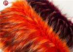 Orange Jacquard Plush Faux Fur Fabric Auto Upholstery Garment Boots Toys