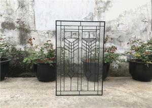 China Shower Room Decorative Panel Glass 08&quot;*36&quot; Black Patina Bevel Thickness 16-30 Mm factory
