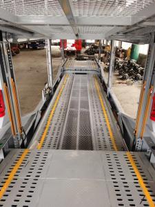 China Ottc 2 Axles Heavy Duty Transport SUV Skeleton Frames Self Car Vehicle Hauler Carrier Truck Semi Trailer factory