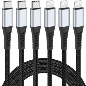 China Fast Charger Block Data Transfer Cable Braided 3Ft 6ft For Iphone 15 16 factory