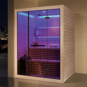China Purely Dry Solid Wood Wet Steam Sauna Room factory