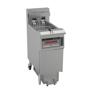 China Two Pots Two Baskets Electric Oil Open Fryer With Oil Filtration factory