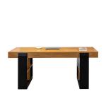 Khaki Rectangular Casual Office Desk For Hotel Room Apartment