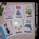 CUSTOM LARGE SIZE 26 CARTES ALPHABETIC EDUCATIONAL CARD GAME FOR BABY