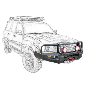 China Upgrade Your Toyota LC100's Look and Performance with This 4x4 Bull Bar Front Bumper factory