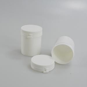China PP Tear Pull Cap Bottle 80g Chewing Gum Plastic Bottle with Straight Round Design factory