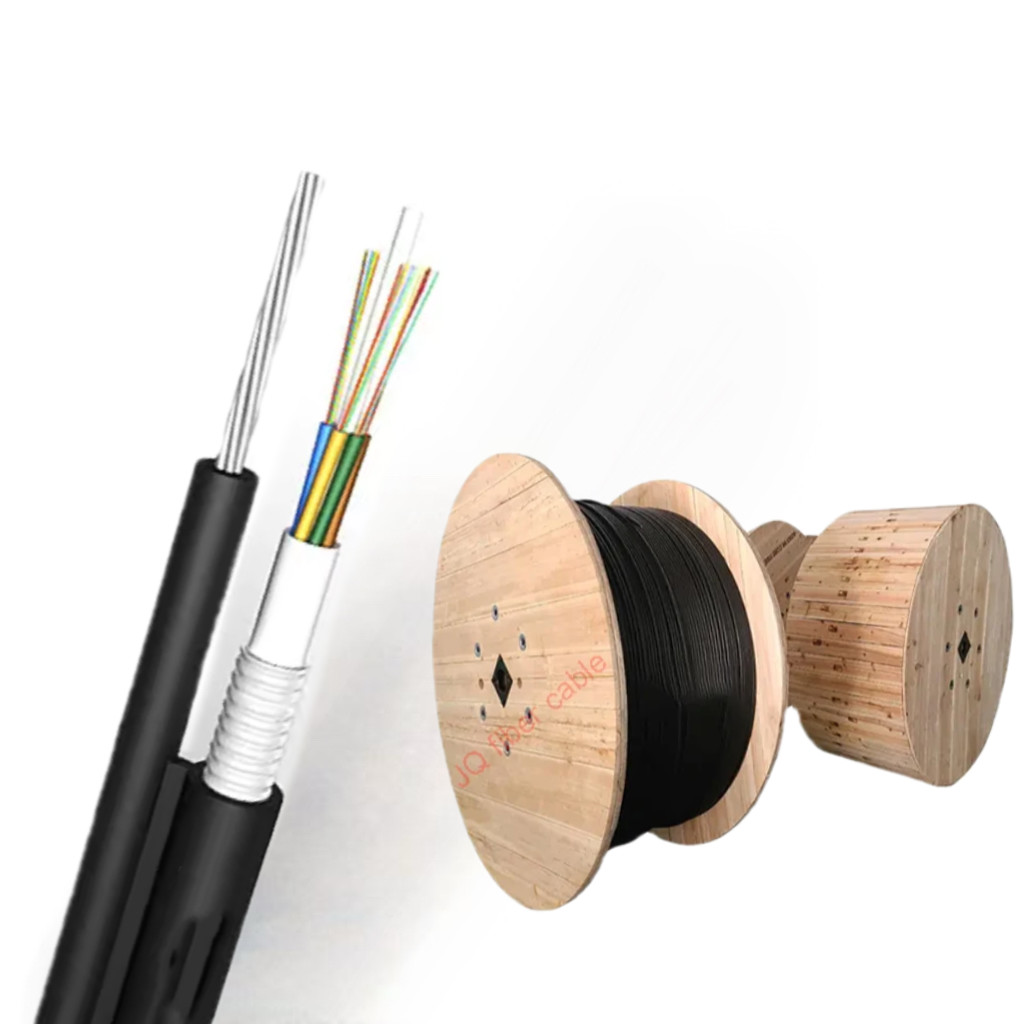 G652D single mode Outdoor Optical Fiber Figure 8 Armored Cable GYFTC8A Stranded Steel Wire Strengthen