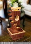 29 Inch Step Wood Rattan Effect Water Fountain