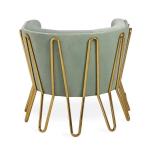 Modern Nordic Style Star Hotel Velvet Armchair for Lounge Reception Area