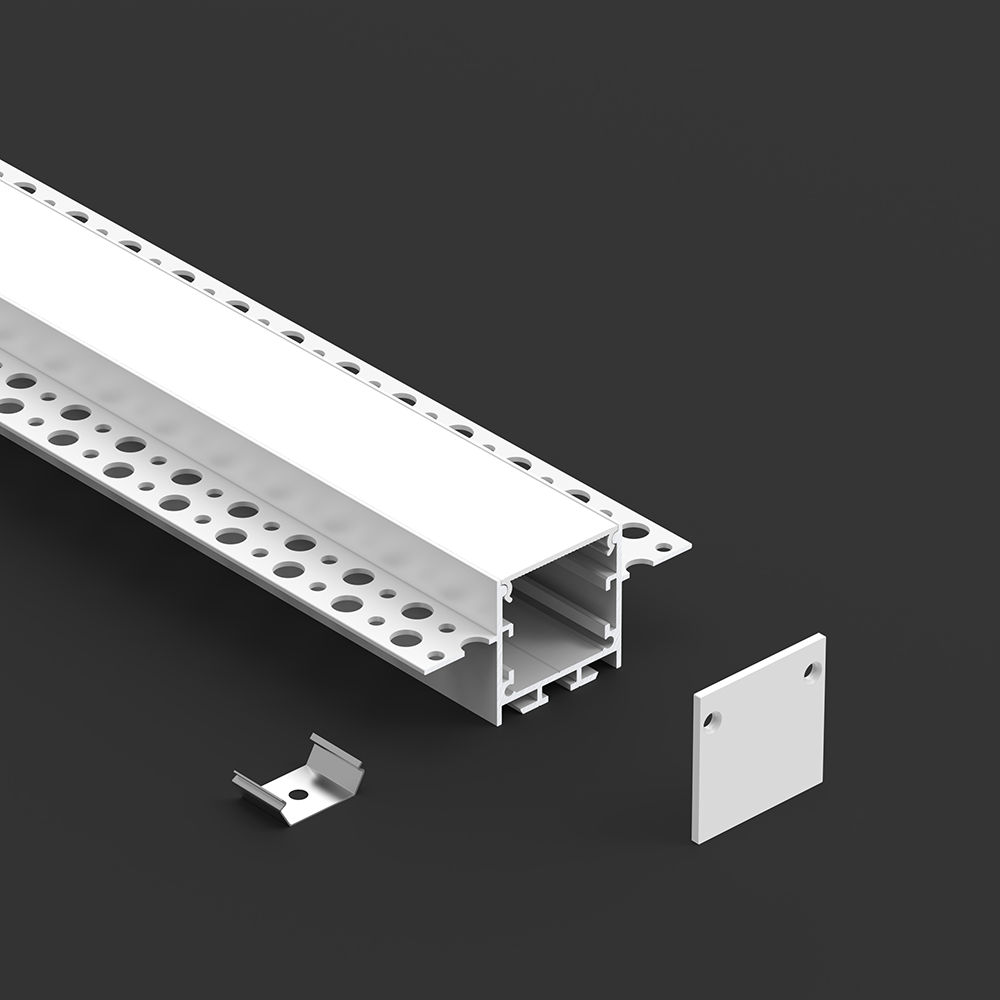 6061-T6 Aluminum Alloy Recessed LED Profile with High-Transparency PMMA Diffuser