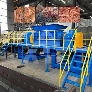 China Heavy Duty Double Shaft Shredder Machine Line Metal Scrap Copper Wire Shredder factory