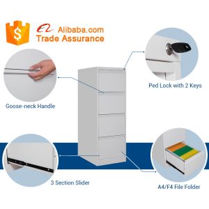 KD Structure 0.089 CBM 620mm Depth 4 Drawer Cabinet