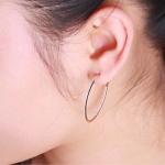 Hot Sale 18K Rose Gold Pave Diamonds Hoop Earring for women Gift (GDE015)