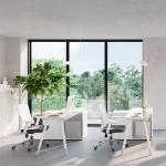 Streamlined Design Single Office Desk With Storage Cabinet for Commercial