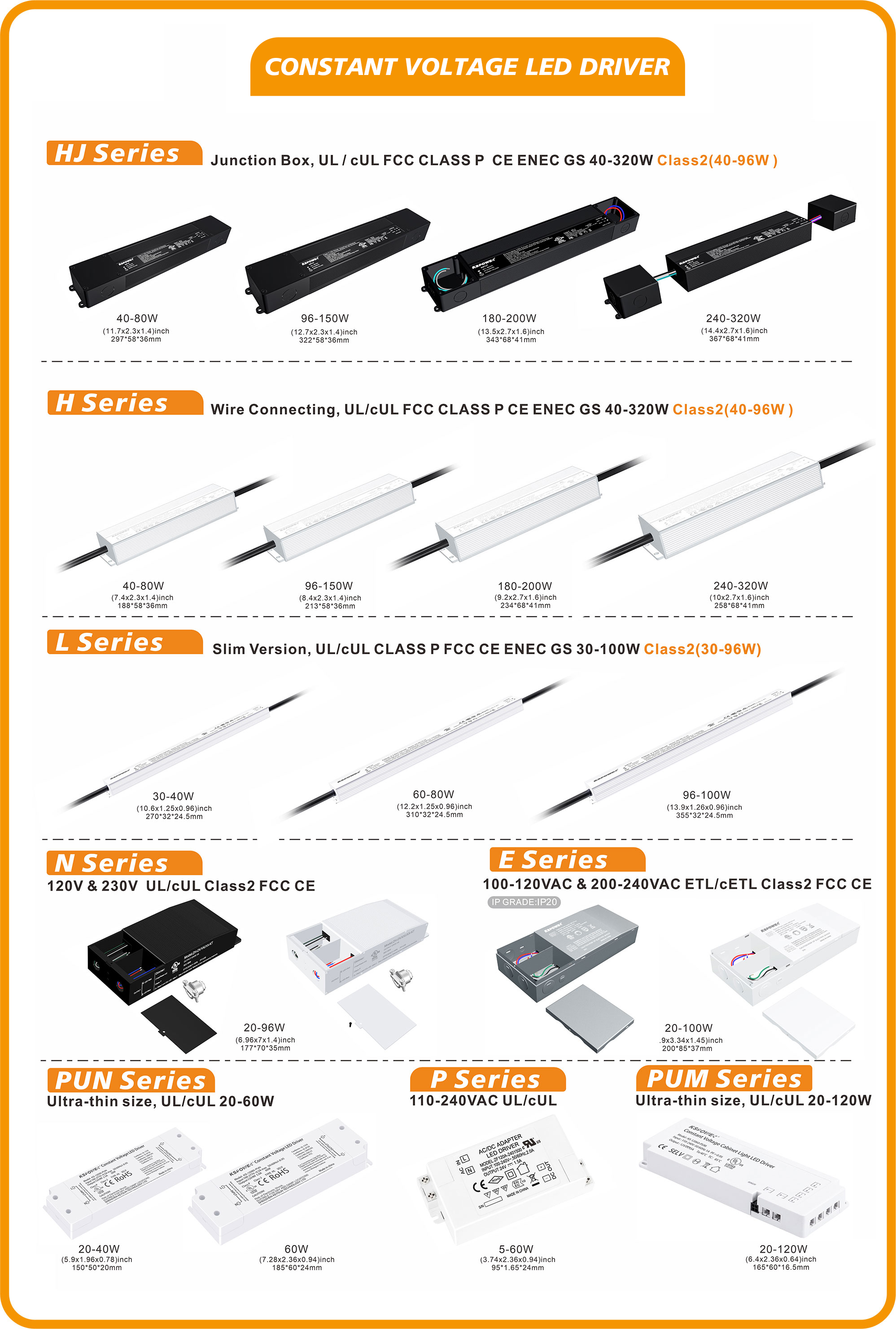 200w 300w 0-10v LED Dimmer OTP Output Frequency 60Hz Aluminum Case 0-10v Dimming Driver