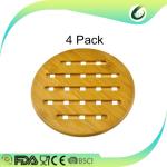 cheap weaving bamboo round pot coaster