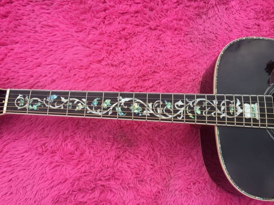 2018 New Sunburst Chibson G45 deluxe acoustic guitar Real Abalone Inlays rosewood body G45 electric acoustic guitar