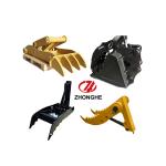 Q355B Excavator Hydraulic Thumb , Mechanical Excavator Thumb Bucket
