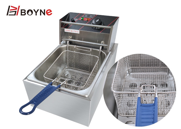 8 Liter Electric Single Tank Table Top Deep Fryer For Restaurant