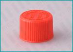 20/410 Red Screw Top CRC Child Resistant Caps Plastic Ribbed Closure