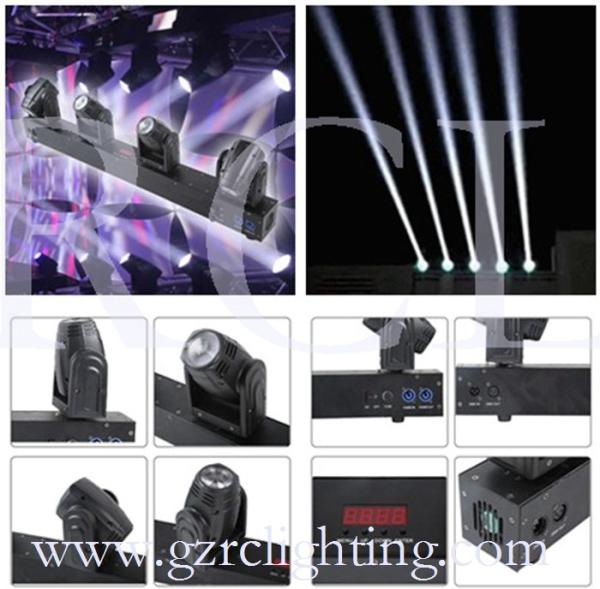 10W Mini RGBW CREE LED Beam Moving Head DJ Lighting LED Four Heads Moving Head